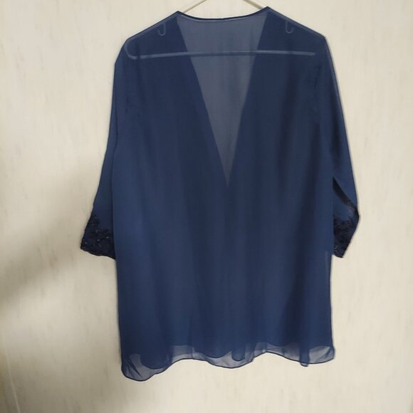 3 Piece Pants Suite Formal Outfit with Jacket Chiffon Lace Appliques - Picture 6 of 7